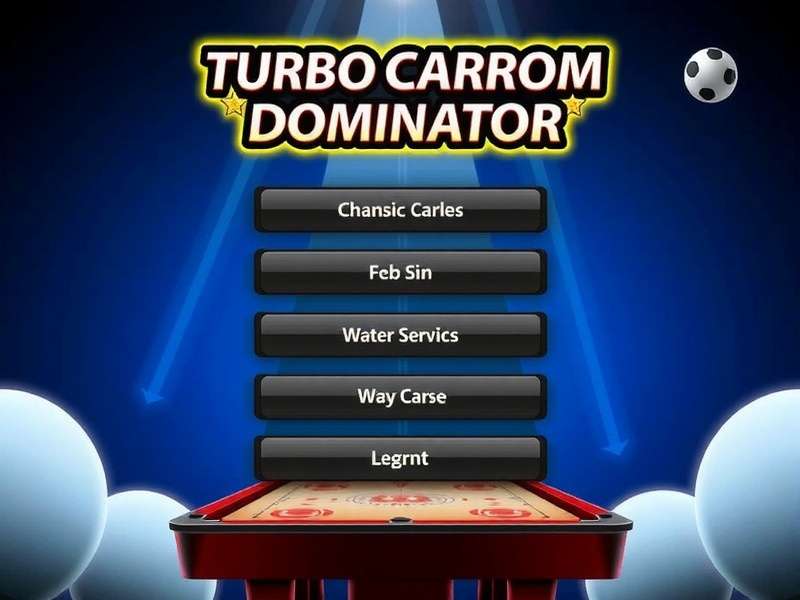 Turbo Carrom Dominator Main Screen